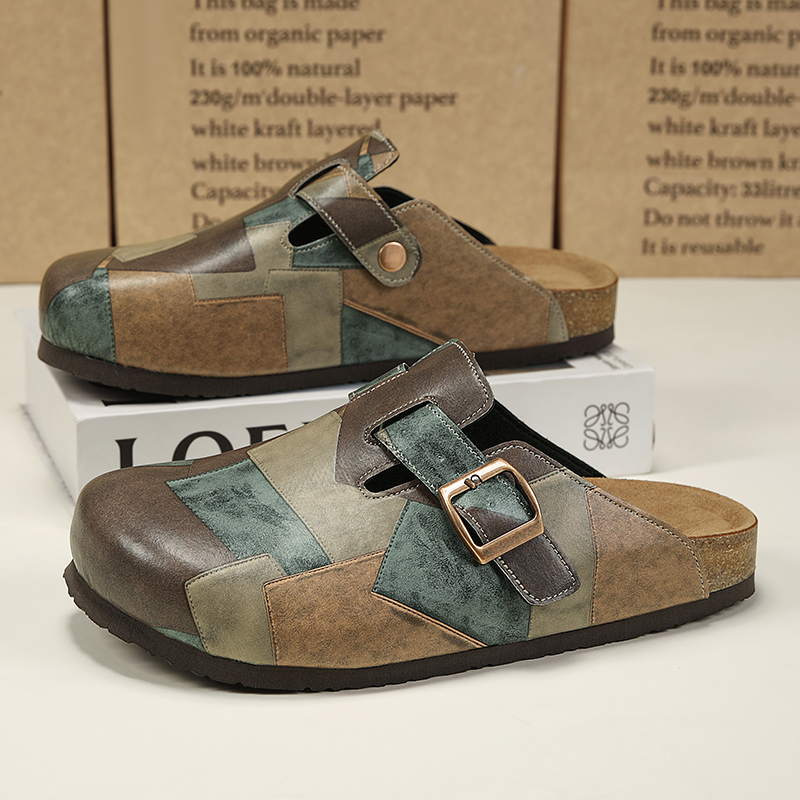 Men'S Fashion For 30 Year Olds - Unisex Mantar Kapalı Burunlu Terlikler, Ayarlanabilir