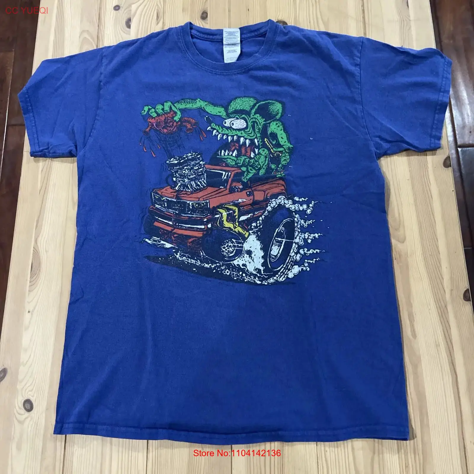 Mens Fashion In The 2000S - Vintage Rat Fink Tişört Orta Beden