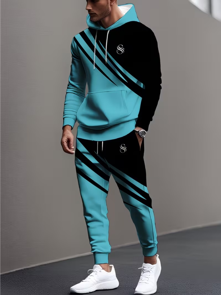 Mens Fashion Casual Outfits - Erkekler 2 Parça Eşofman Takımı Moda
