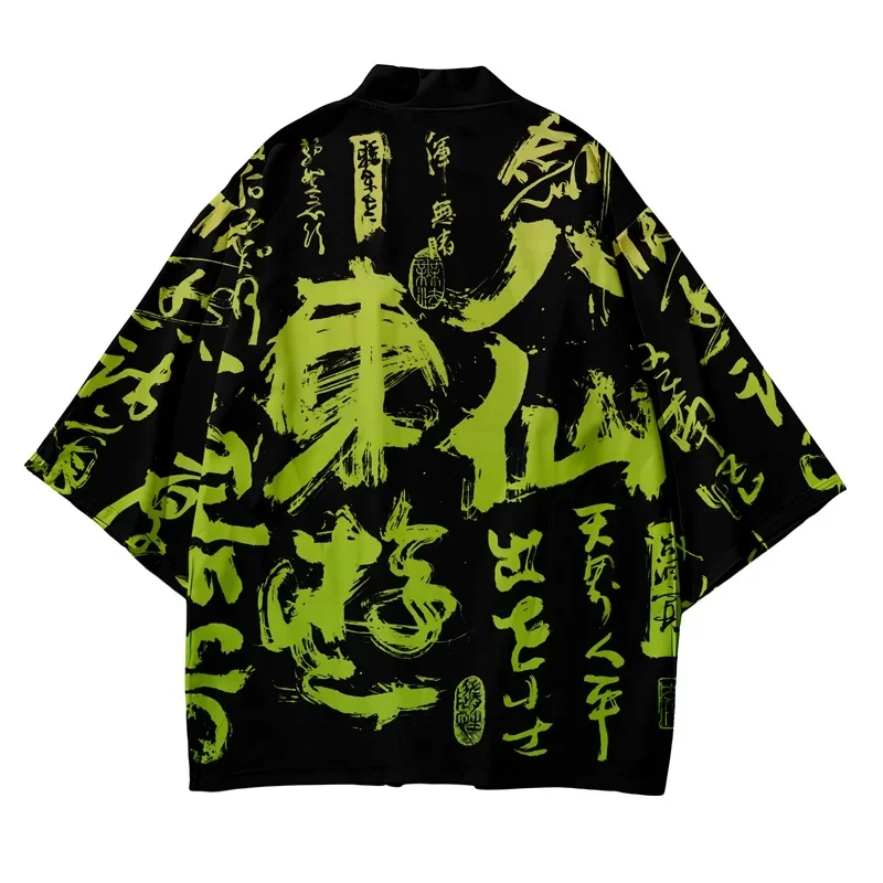 Knitted Cardigan Men - 3D Japon Geleneksel Samuray Kimono Yaz