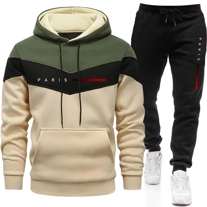 Men'S Fashion Usa - Paris Modası Erkek Kapüşonlu Takım Günlük