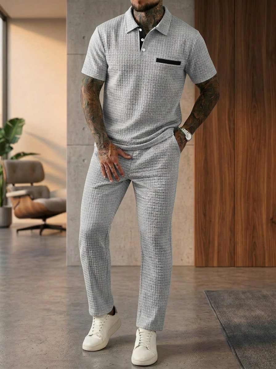 Yaz Yeni Erkek Modası Renk Blo - Men'S Fashion Polo Shirt incelemesi ve fiyatı
