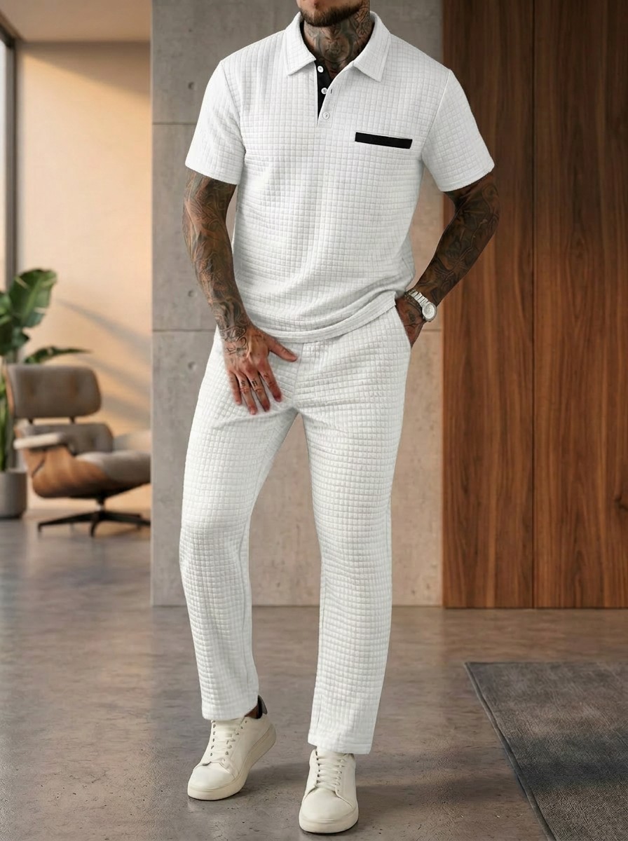 Yaz Yeni Erkek Modası Renk Blo - Men'S Fashion Polo Shirt incelemesi ve fiyatı