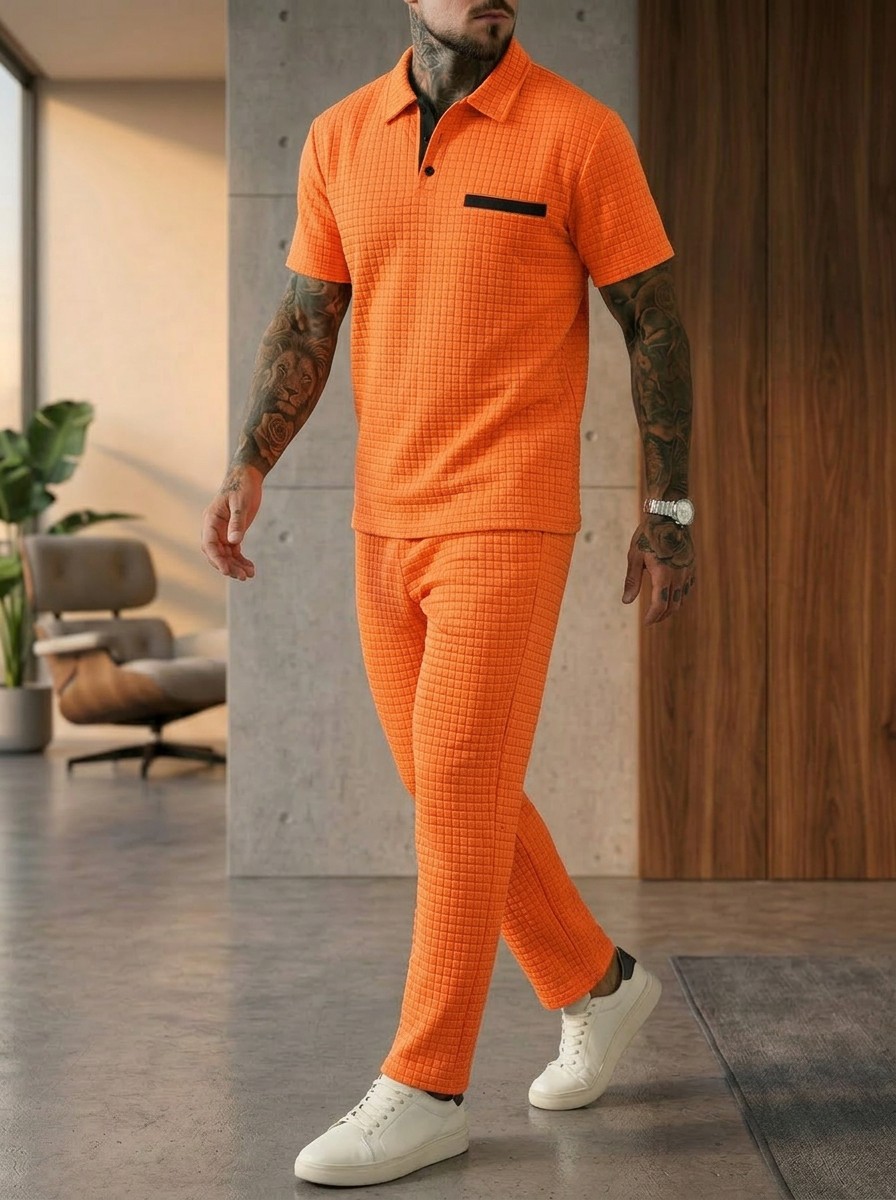 Yaz Yeni Erkek Modası Renk Blo - Men'S Fashion Polo Shirt incelemesi ve fiyatı
