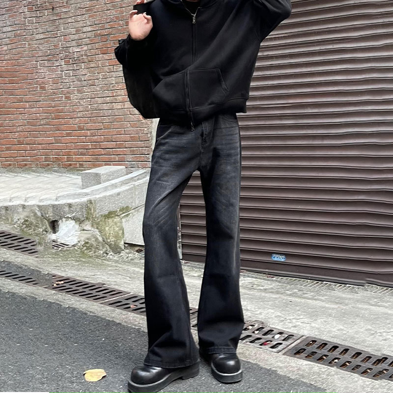 Erkek Siyah Düz Renk Düz Basit - Men'S Fashion Jeans And Boots incelemesi ve fiyatı