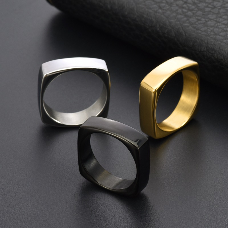 6mm Geniş Kare Titanyum Çelik  - Men'S Fashion Easter incelemesi ve fiyatı