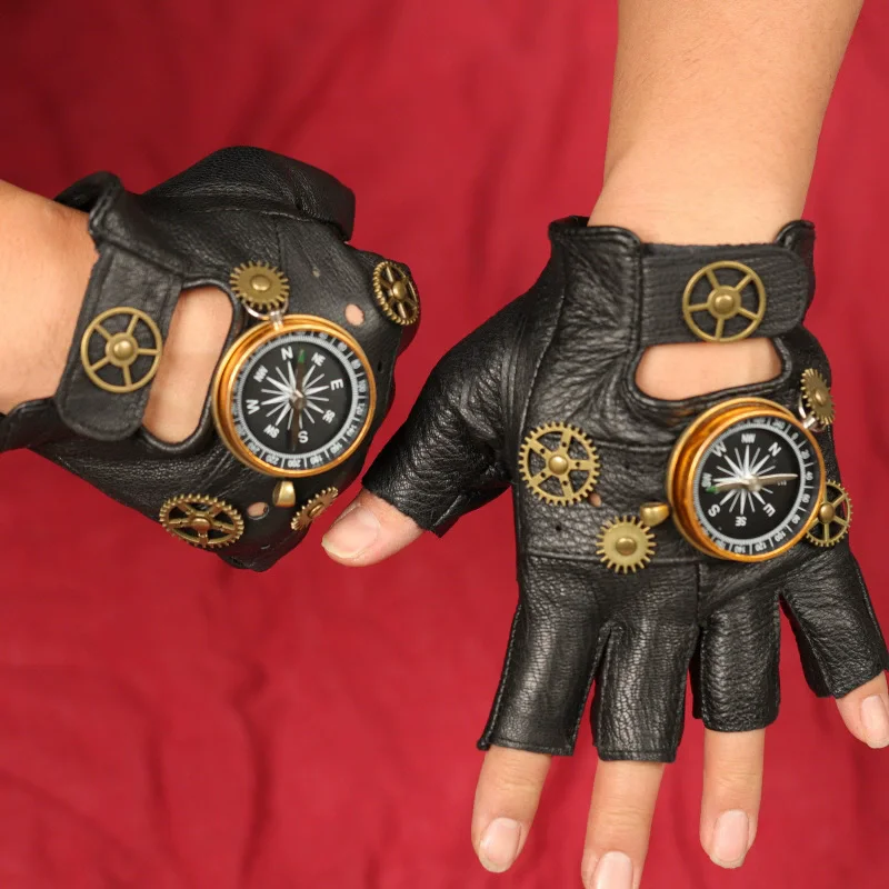 Steampunk PU Deri Parmaksız Pu - Men'S Fashion Gloves incelemesi ve fiyatı