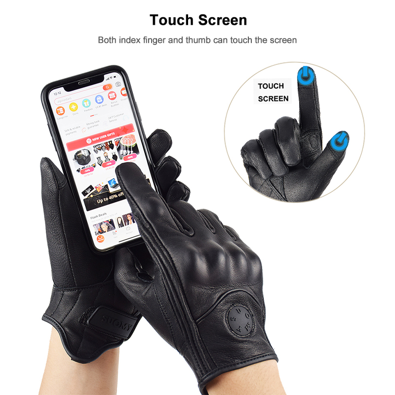 Suomy Vintage Keçi Derisi moto - Men'S Fashion Gloves incelemesi ve fiyatı