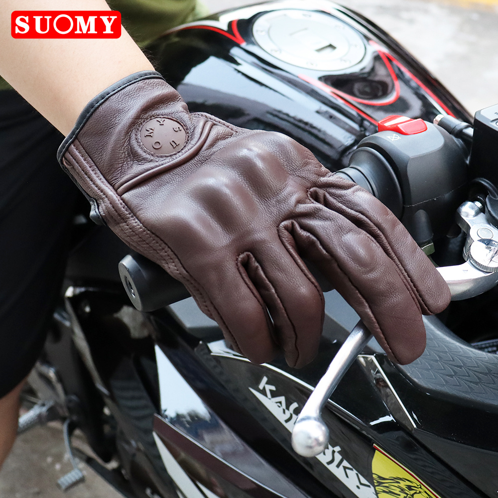 Suomy Vintage Keçi Derisi moto - Men'S Fashion Gloves incelemesi ve fiyatı